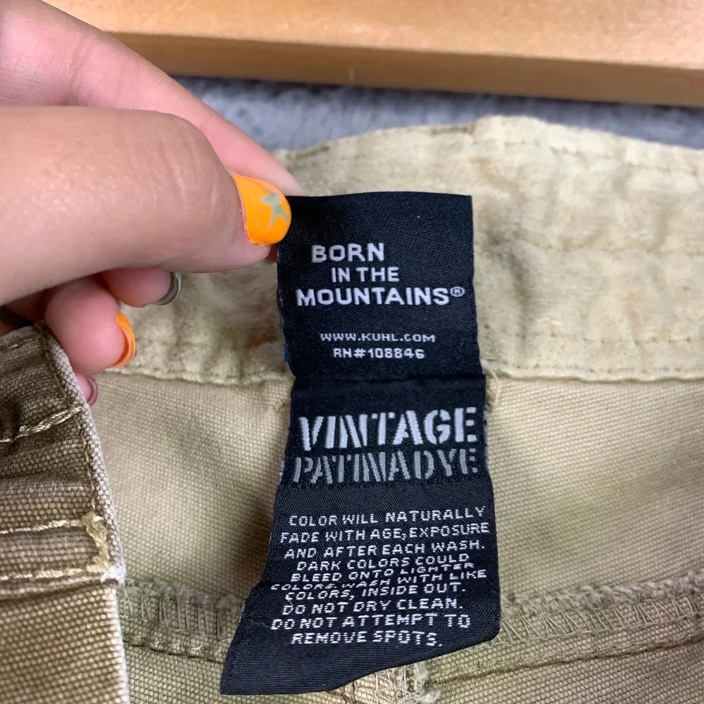 KUHL Kanvus Jean Pants Mens 34x34 Brown Outdoor Stretch Canvas Articulated Knee